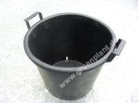 Pflanzkübel Kunststoff Schwarz mit Griffe - Pflanzcontainer - Blumenkübel